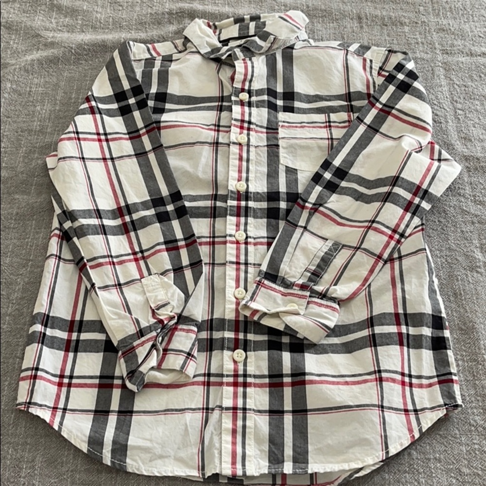 Boys long sleeve button down shirt.